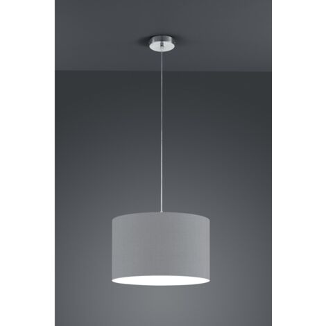 Suspension simple hotel gris abat jour 40 cm trio lighting