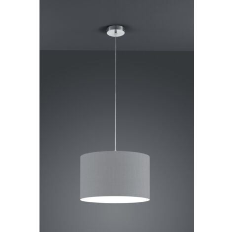Suspensión Simple Hotel Gris Pantalla Ø40 cm Trio Lighting