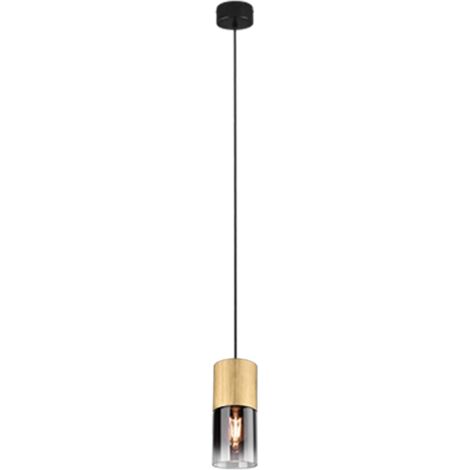 Suspension simple robin laiton verre fume trio lighting
