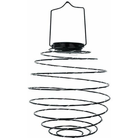 Suspension solaire spirale ORION Noir Acier H37cm