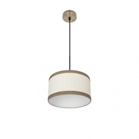 Suspension Soprano 1xe27 Cuir/beige Regx30x30 Cm
