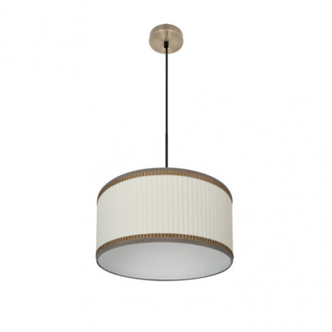 Suspension Soprano 1xe27 Cuir/beige Regx40x40 Cm