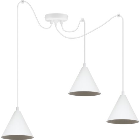 SUSPENSION SPIDER SOHO BLANC 3 PL 14 CM E14