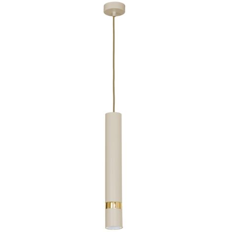 Suspension spot tube Reno métal crème/or 1xGU10 Luminex