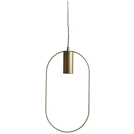 Suspension Star Trading 'Shape' avec douille E27 pour ampoules décoratives, câble d'alimentation, doré, H 38 cm