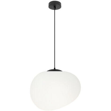 Suspension STONES blanche abat-jour irrégulier Ø25 E27