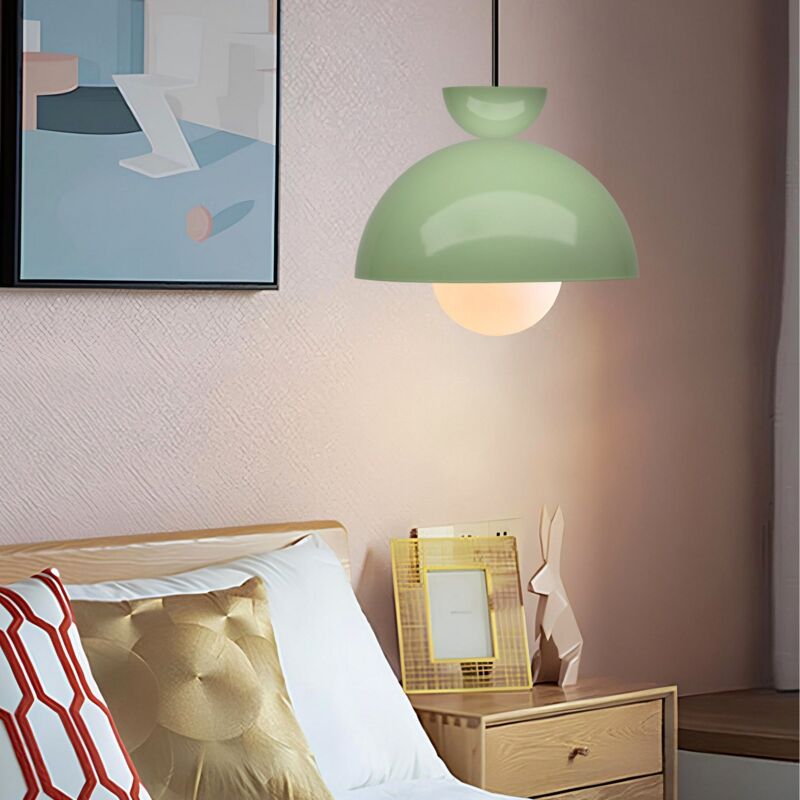 Suspension style coupole en métal et verre Capelina Ø25cm Vert Suspension style coupole en métal et verre Capelina Ø25cm Vert