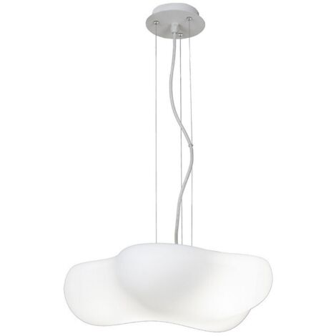 Suspension, Suspension design Eos 4 lampes Blanc en Plastique, MANTRA