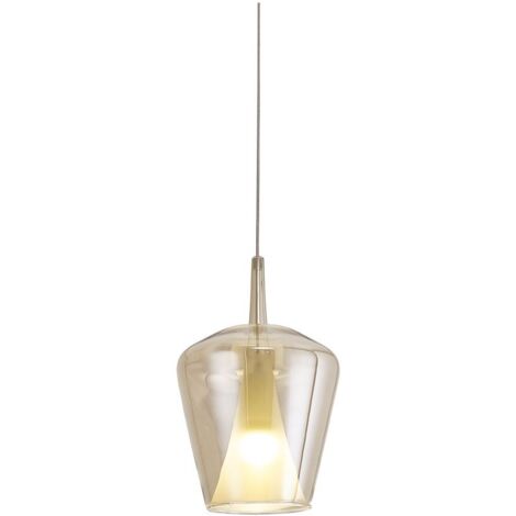 Suspension, Suspension Elsa Mantra Bronze en Verre, MANTRA