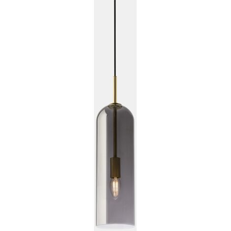 Suspension, Suspension Glam en verre M fumé transparent en Verre, Leds C4