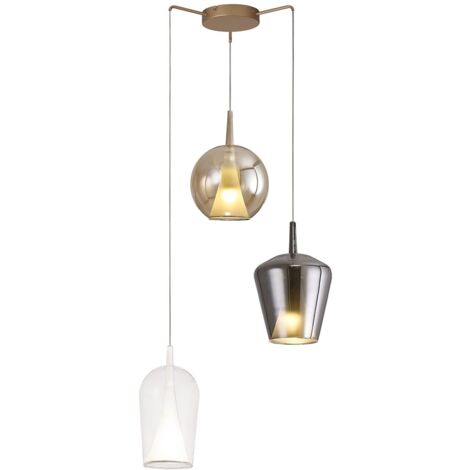 Suspension, Suspension multi Elsa Mantra Transparent en Verre, MANTRA