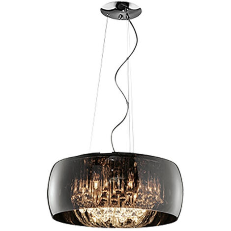Suspension, Suspension Vapore grand modèle Chrome en Verre, TRIO