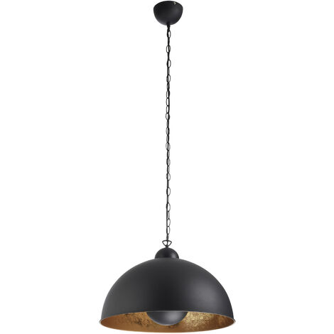 Suspensión TANNA E27 60W Negro Pan de oro