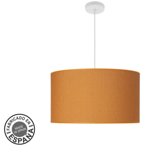 Suspension tendance 3xe27 blanc/orange regx50x50 cm avec diffuseur