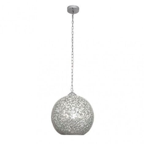 Suspension Ténor 1xe27 Chrome Mosaïque Regx30x30 Cm