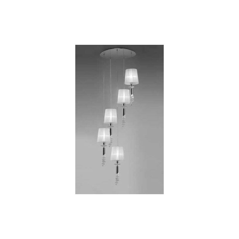 

Lámpara 5 Luces SERIE TIFFANY ACABADO Chrome