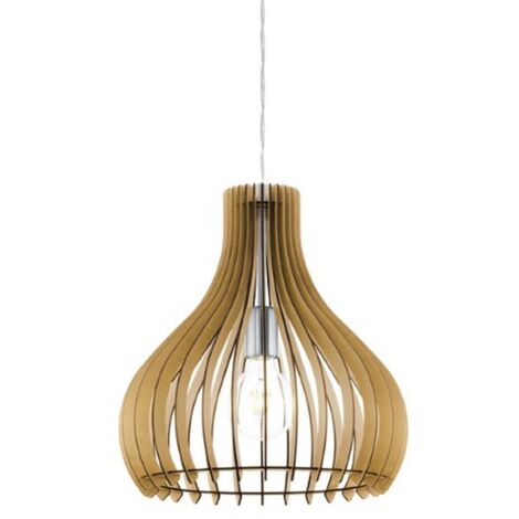 Suspension Tindori 38cm - Gris|Bois