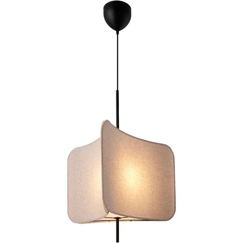 Nordlux - Suspension tinto Textile Noir, H.68 - IP20 - E27 / Intérieur