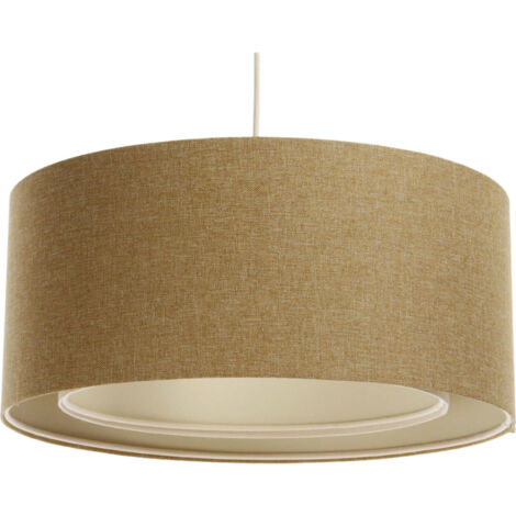 Suspension tissu boho élégant ambiance douce pour salon ou chambre - Ø 60 cm - H20 cm