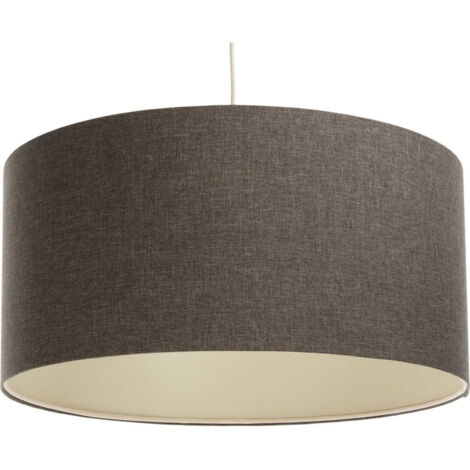 Suspension tissu boho élégant lumière douce ajustable salon - Ø 60 cm - H30 cm