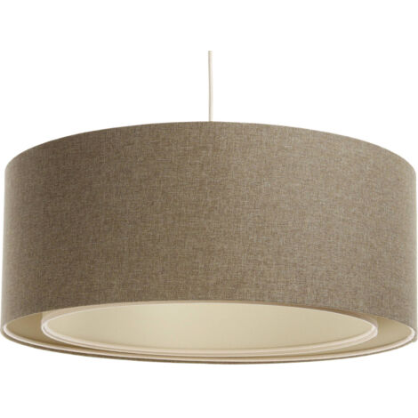 Suspension tissu boho élégant lumière douce pour salon ou chambre - Ø 60 cm - H20 cm