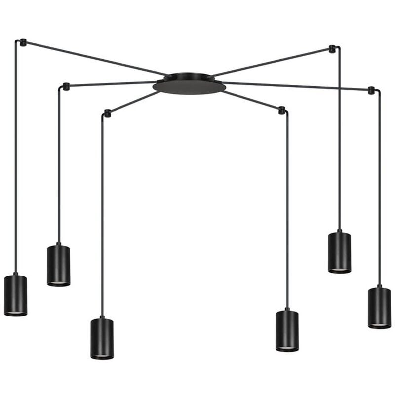 Epikasa - Suspension Traker, Acier peint par poudrage, Noir, 300x300x14 cm