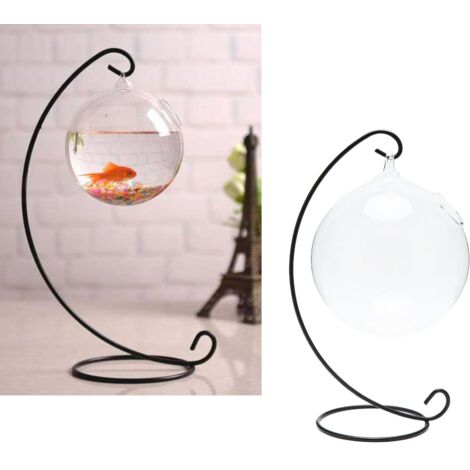 Suspension Transparente En Verre Pour Plantes Grasses Mini Aquarium Créatif Poisson Combattant 15cm Sans Décoration Intérieure-AUTRES