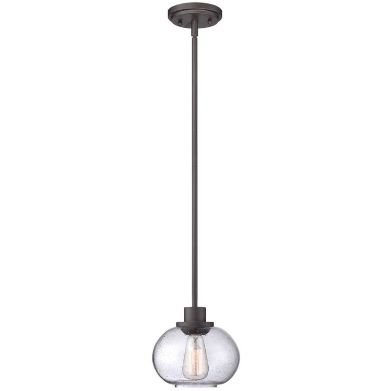 ELSTEAD Suspension Trilogy, bronze antique et verre, 1 ampoule