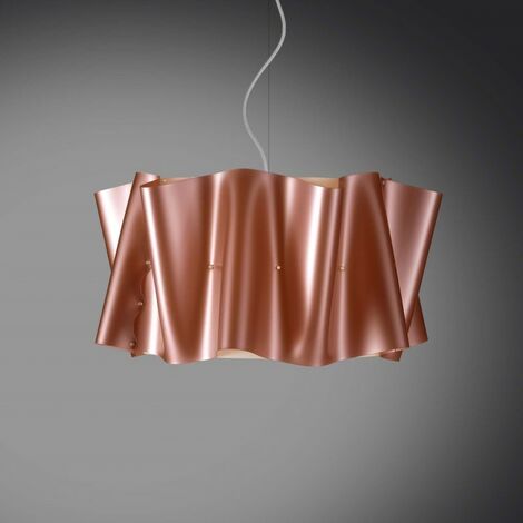 Suspension trois lumières FOLIO abat-jour Cuivre diamètre 60x h32 cm