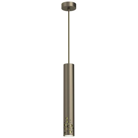 Suspension tube doré titane Altro Buble GU10 8W Luminex