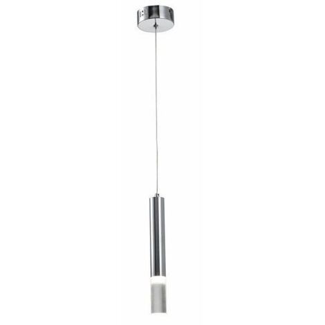 Suspension tube industrielle chromée Gwen LED 5W Reality