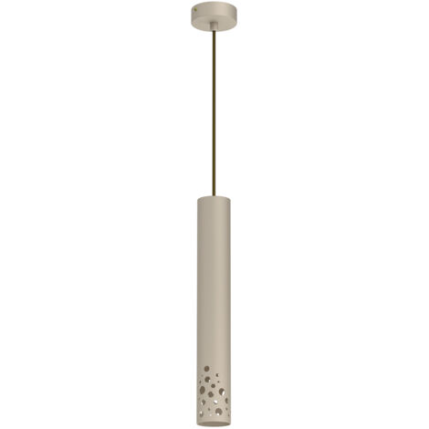 Suspension tube métal crème Tibia Buble GU10 8W Luminex