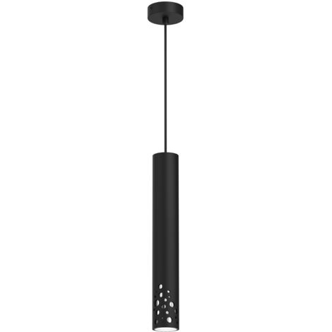 Suspension tube noire/chrome GU10 Altro Buble Luminex