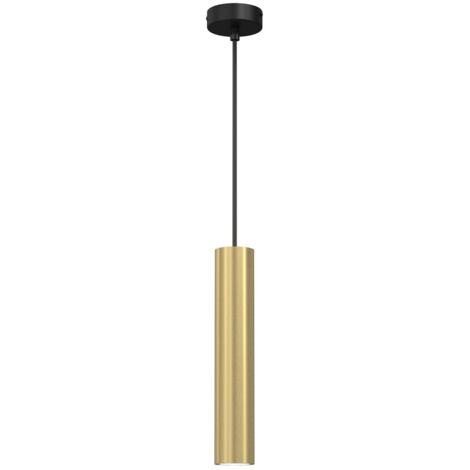 Suspension tube spot laiton/noir GU10 Luminex Raito