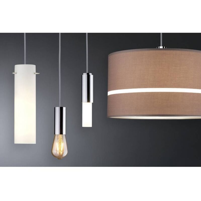 Luminaire sur rail haute tension Paulmann universel E27 20 w led blanc, chrome