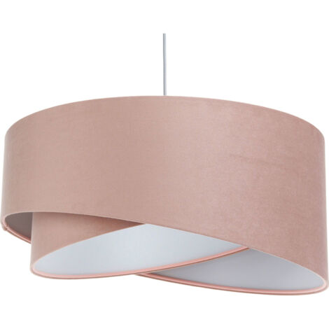 Suspension velours poudré réglable pour chambre bébé élégante - Ø 60 cm - H25 cm