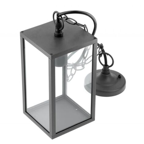 Suspension Ventana 230V noire et vitrage verre - E27 -IP54