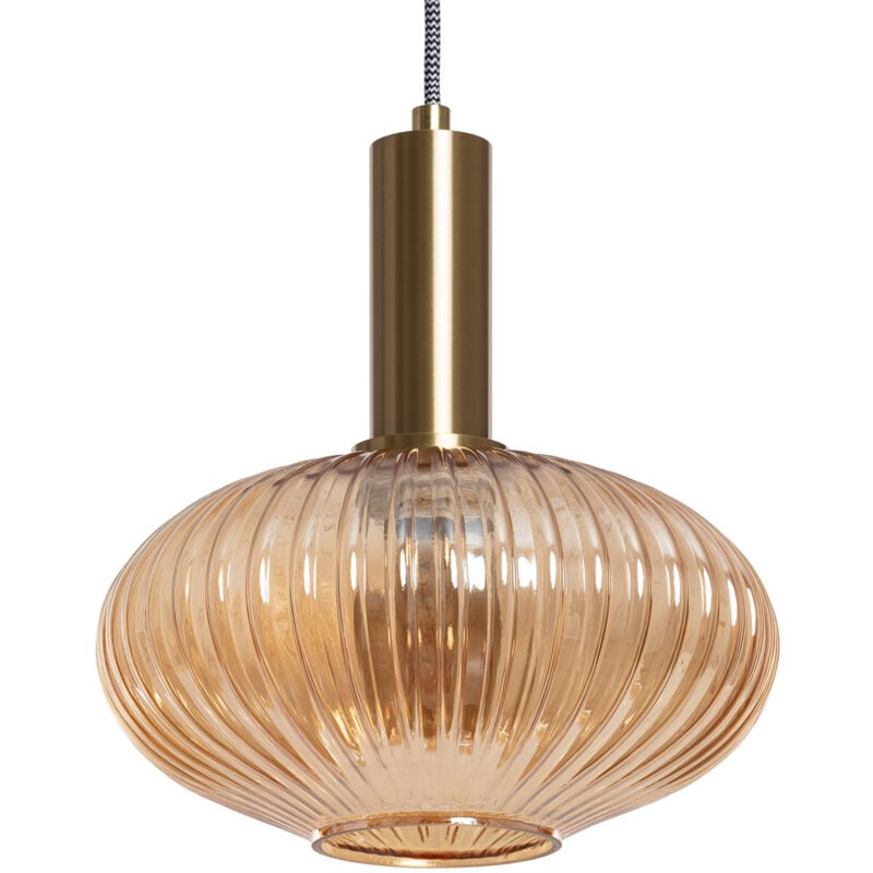 Suspension Verre Basile Doré