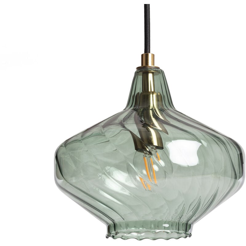 Suspension Verre Blas Vert olive