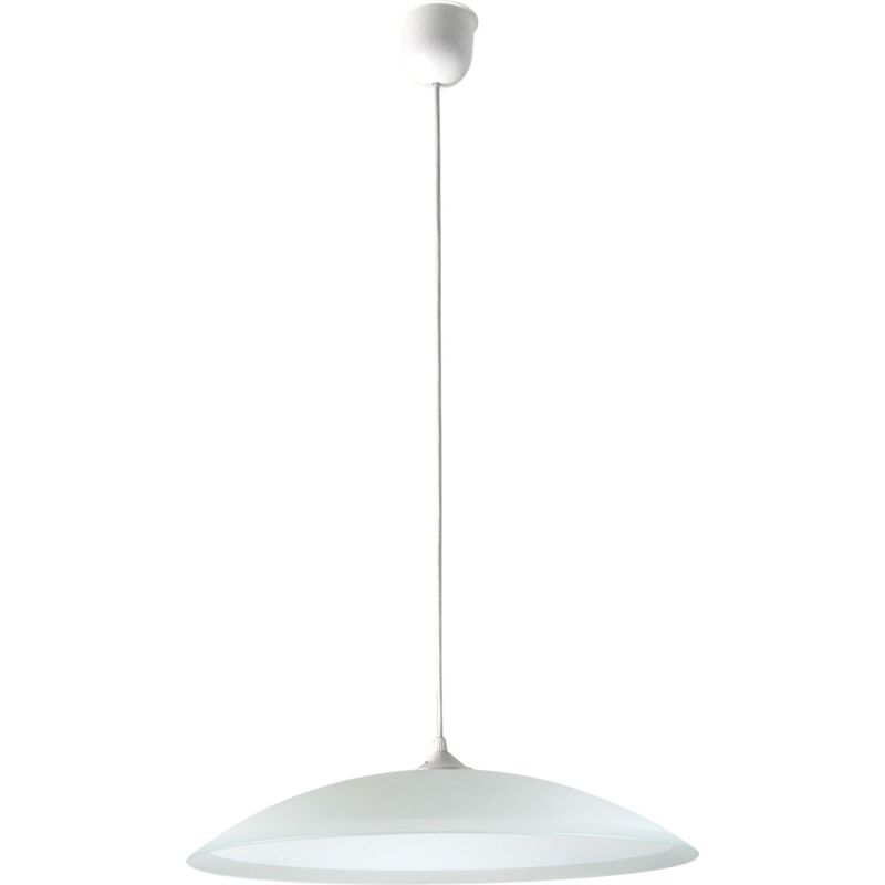 Licht-erlebnisse - Suspension verre E27 d : 40 cm h : max. 85 cm Lampe suspendue ronde moderne blanche