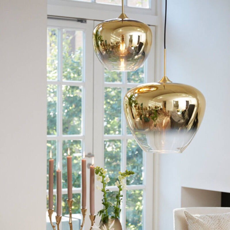 Suspension Verre Mayson Or Et Transparent Diam.30