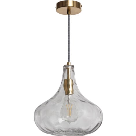 LEDKIA Suspension Verre Tassel Doré