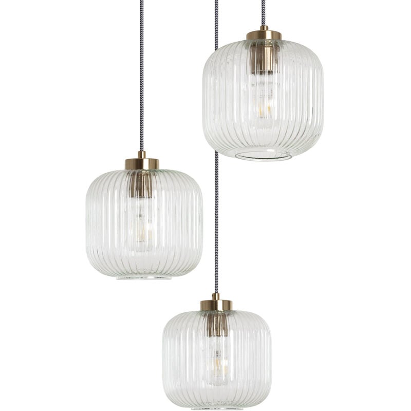 Ledkia - Suspension Verre Tri Wilde Transparent