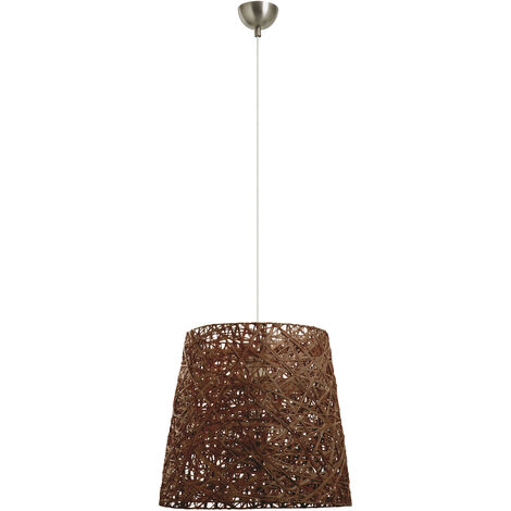 Suspensión VIMET E27 42W Fibra natural marrón