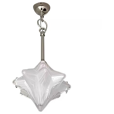 Suspension vintage en verre LOLLANDA, suspension en forme d'étoile de style français, pour salon (éclairage tricolore à spectre complet)