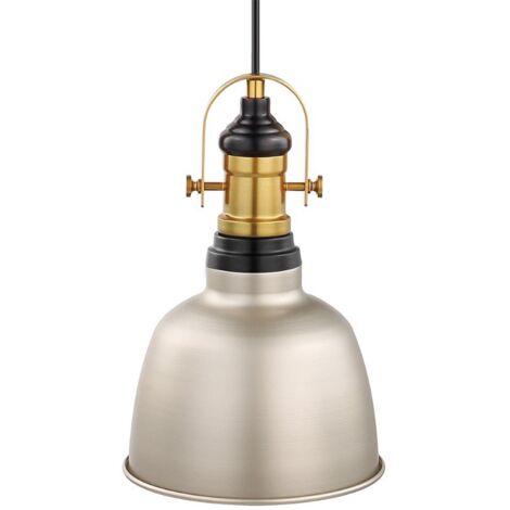 Suspension Vintage Gilwell Ø 18,5 cm dimmable dans le champagne, brun, noir