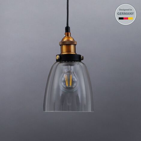 Suspension vintage lustre verre retro éclairage plafond Loft Edison DESTOCKAGE