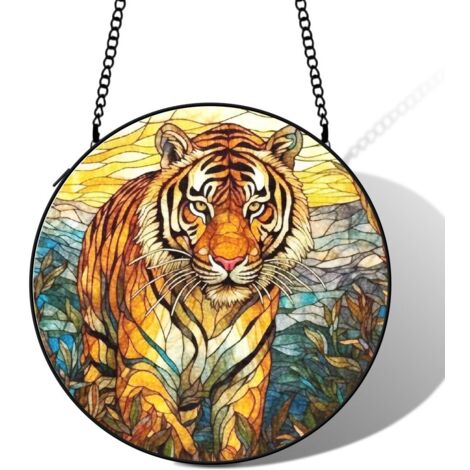 Suspension vitrail animal attrape-soleil 25 cm décoration fenêtre cadeau femme