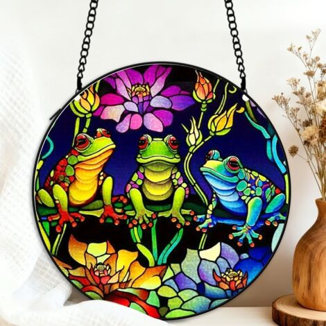 Suspension vitrail animal attrape-soleil 25 cm décoration fenêtre oiseau cadeau intérieur