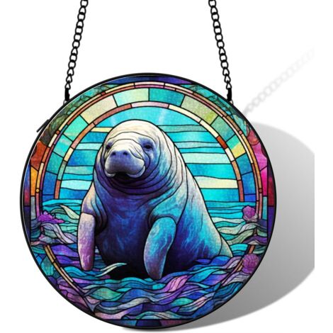 Suspension vitrail cardinal attrape-soleil 25 cm décoration fenêtre cadeau intérieur